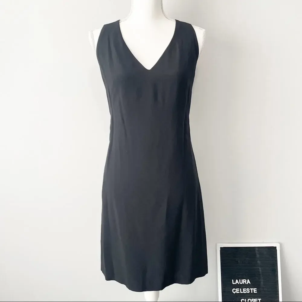 SantaCroce made in Italy black sheath dress cocktail party size 42 size 10